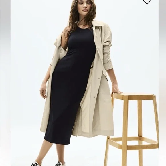 NWT NEW Athleta Luna Cream Trench Medium - Picture 4 of 8